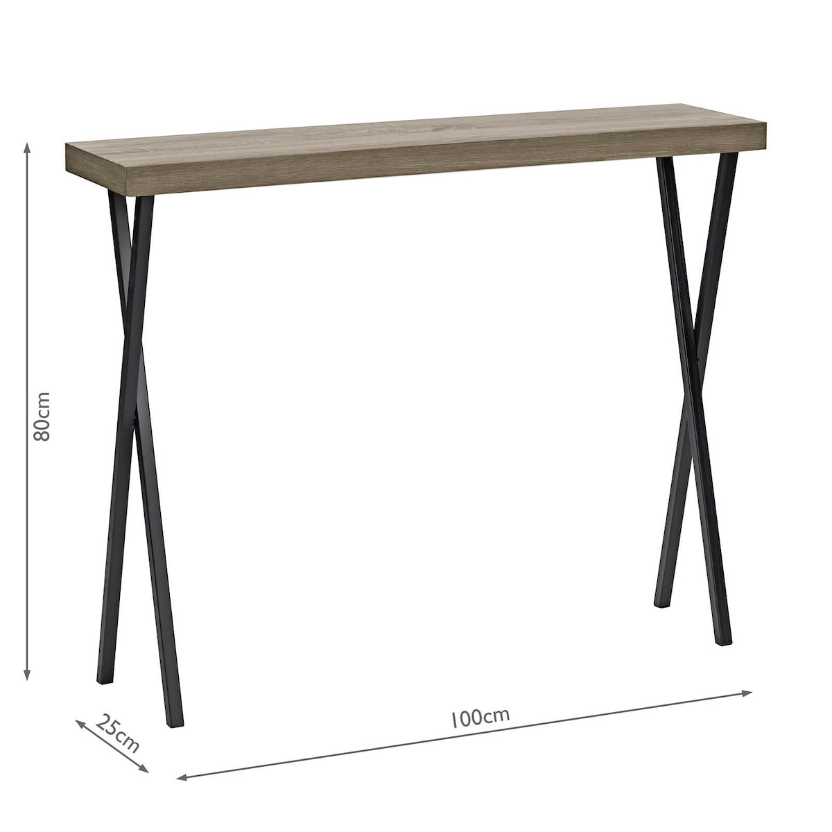 Data Console Table Oak Effect