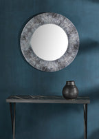 Data Console Table Dark Marble Effect
