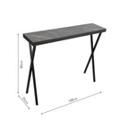Data Console Table Dark Marble Effect