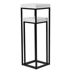 Fabio Nest of 2 Plant Stands White Gloss Top