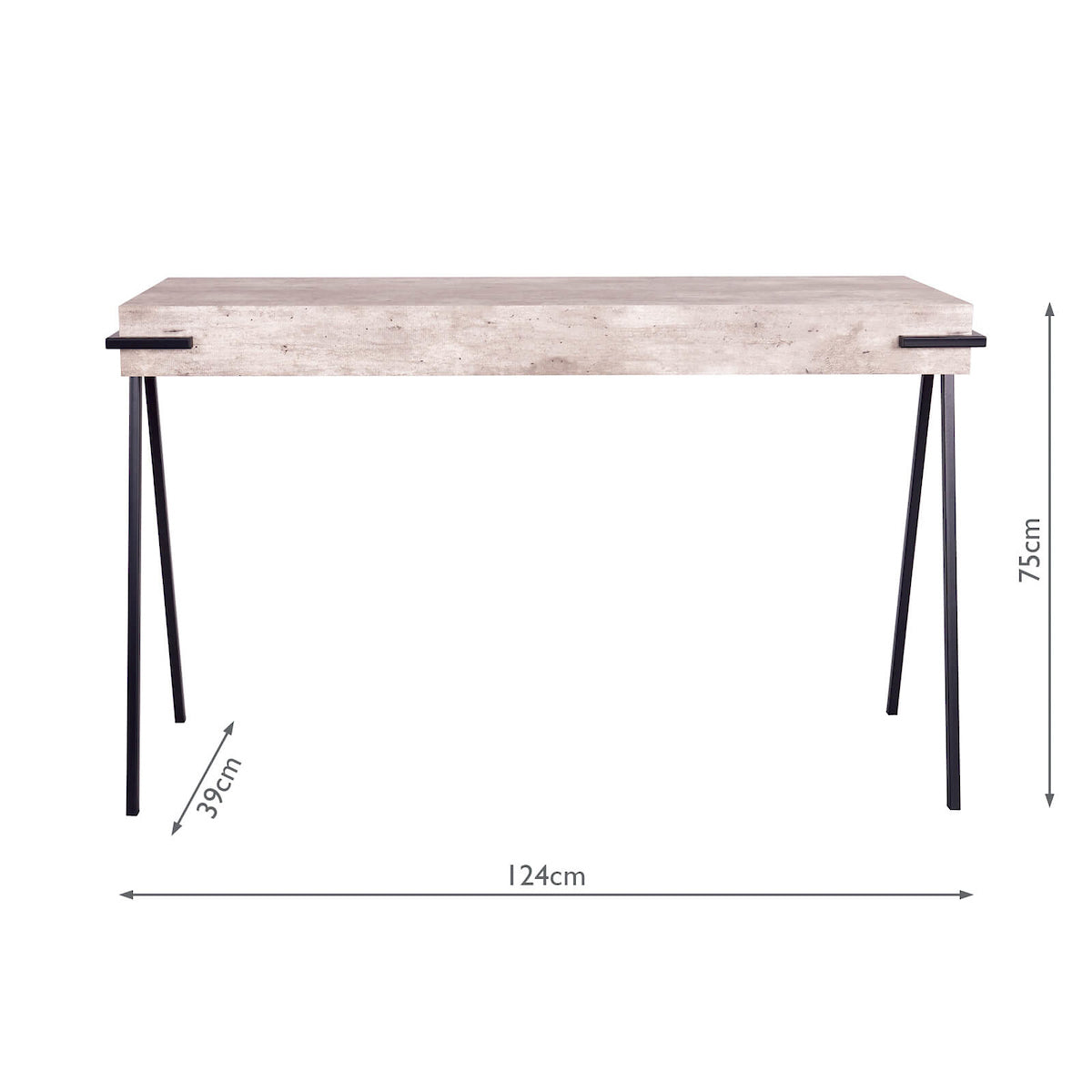Royan Console Table Concrete Effect