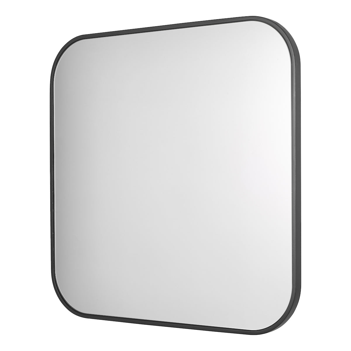 Firuz Square Mirror Thin Matt Black Frame 60 X 60cm