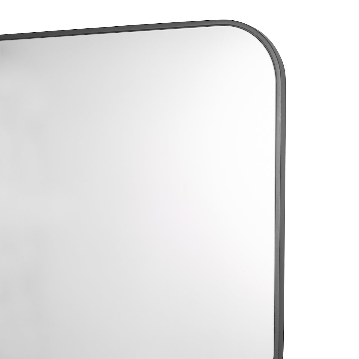 Firuz Square Mirror Thin Matt Black Frame 60 X 60cm