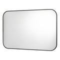 Firuz Rectangle Mirror Thin Matt Black Frame 90 X 60cm