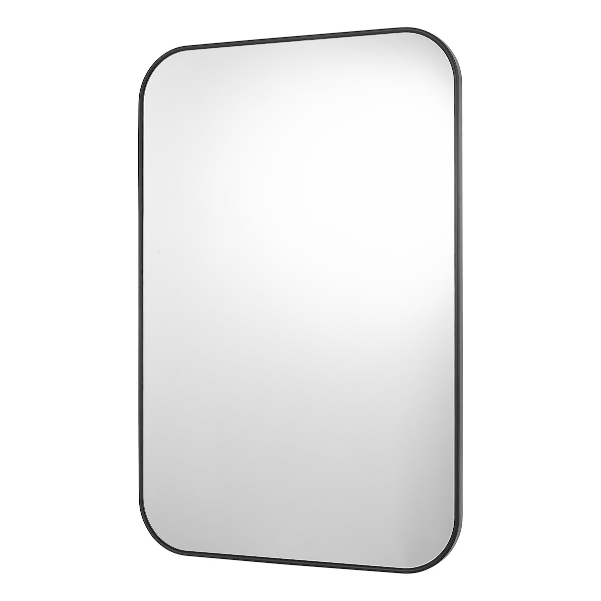 Firuz Rectangle Mirror Thin Matt Black Frame 90 X 60cm