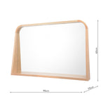 Fulgencio Rectangle Mirror With Shelf Light Oak 60 X 90cm
