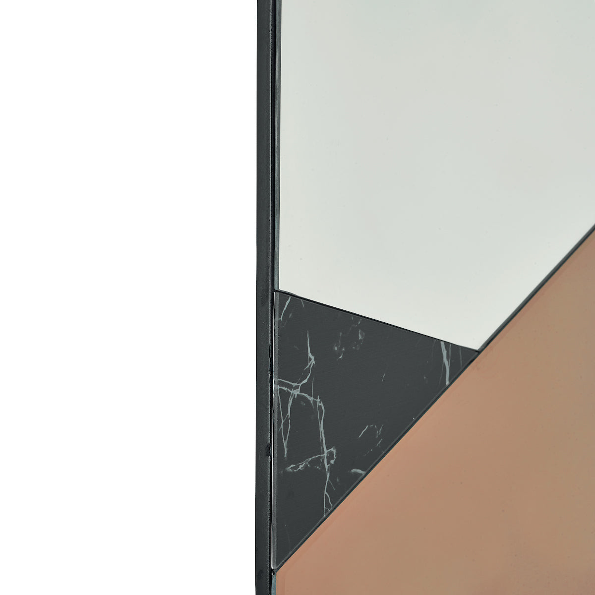 Jalisa Oval Mirror Rose Gold & Black 80cm x 40cm