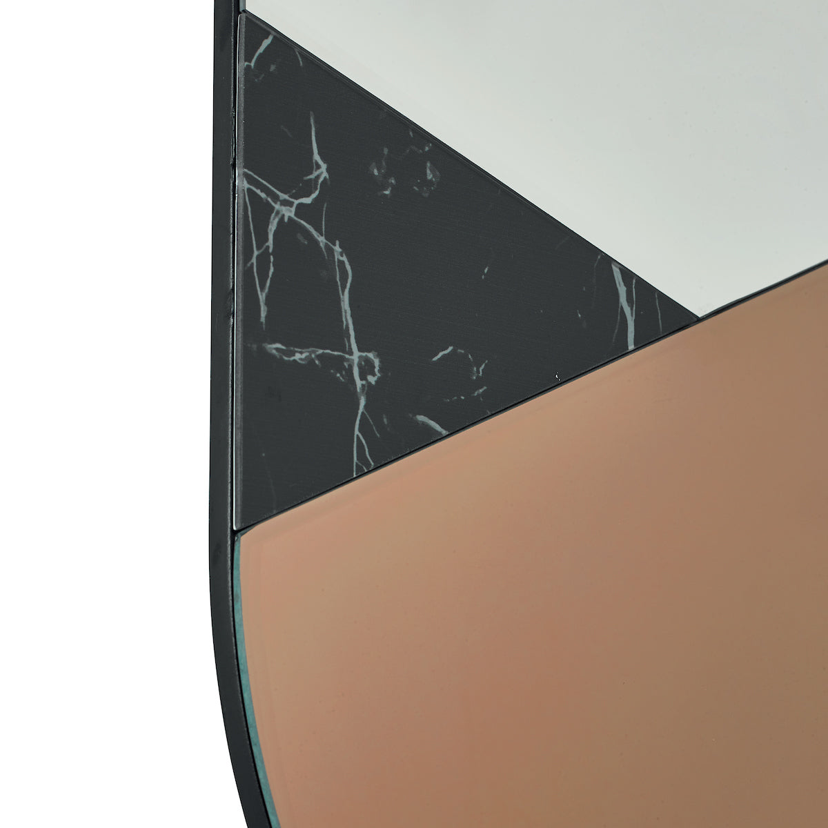 Jalisa Oval Mirror Rose Gold & Black 80cm x 40cm