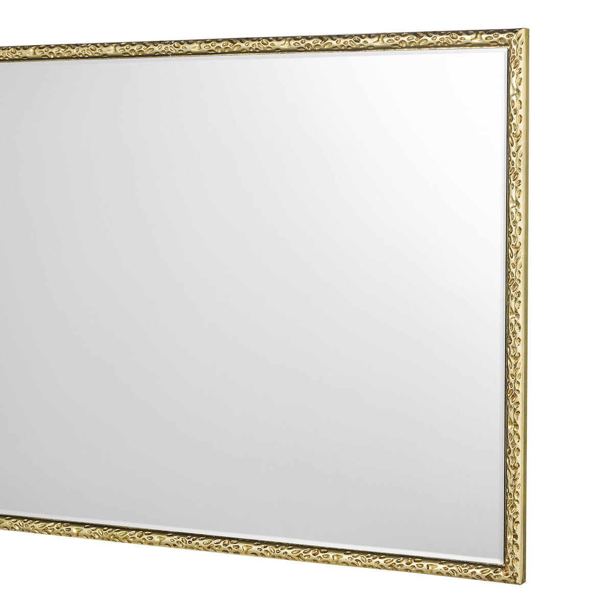 Jinelle Rectangle Mirror Textured Gold Frame 86 X 50cm