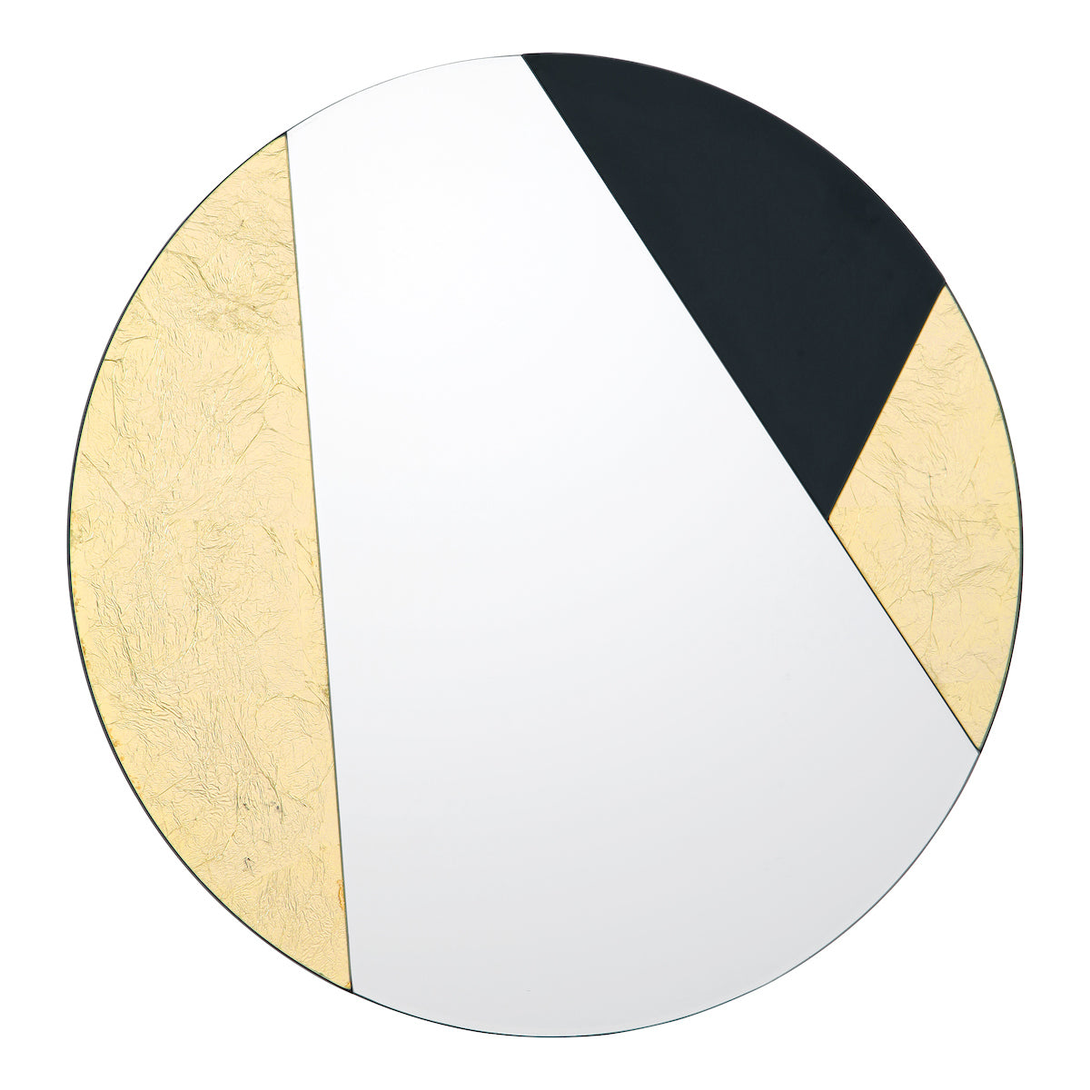 Jonna Round Gold Leaf And Black Mirror 50cm