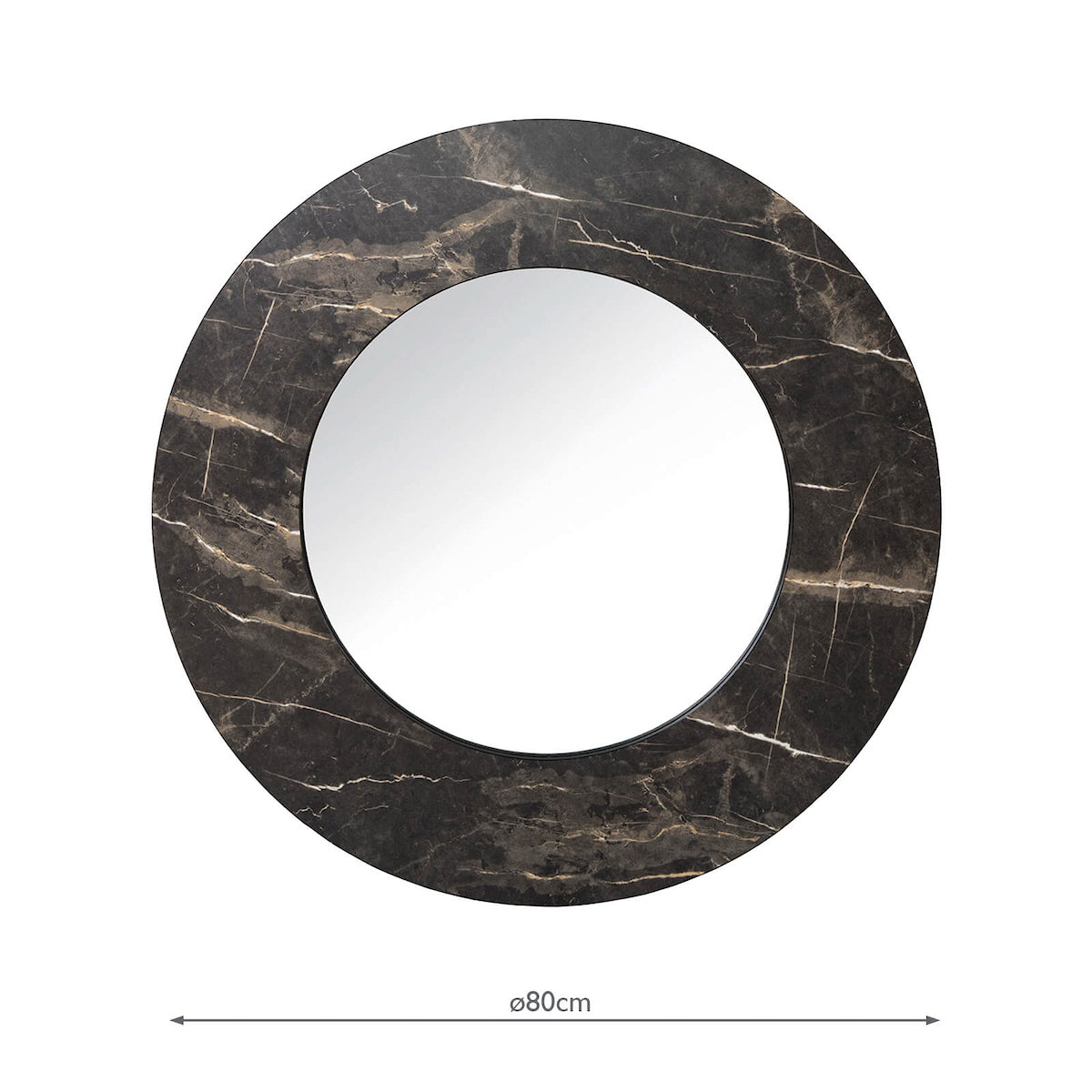 Juvan Dark Marble Mirror 80cm