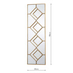 Kipton Rectangle Decorative Mirror with Gold Foil Detail 98 x 30cm