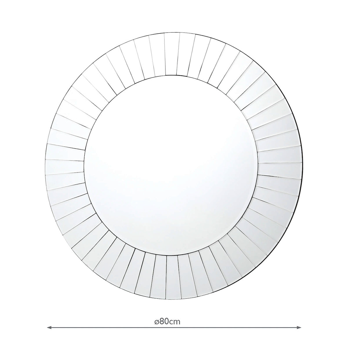 Lahaina Bevelled Round Mirror 80cm