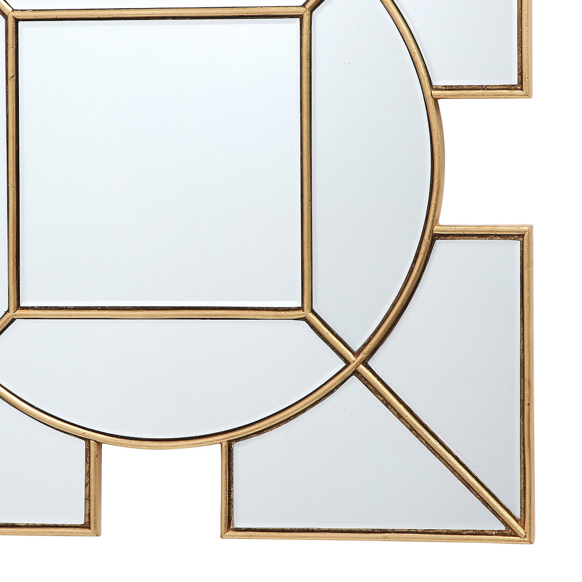 Lyshia Square Mirror With Gold Foil Detail 60cm