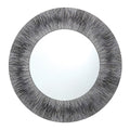 Neome Round Mirror With Purple/Grey Frame 80cm