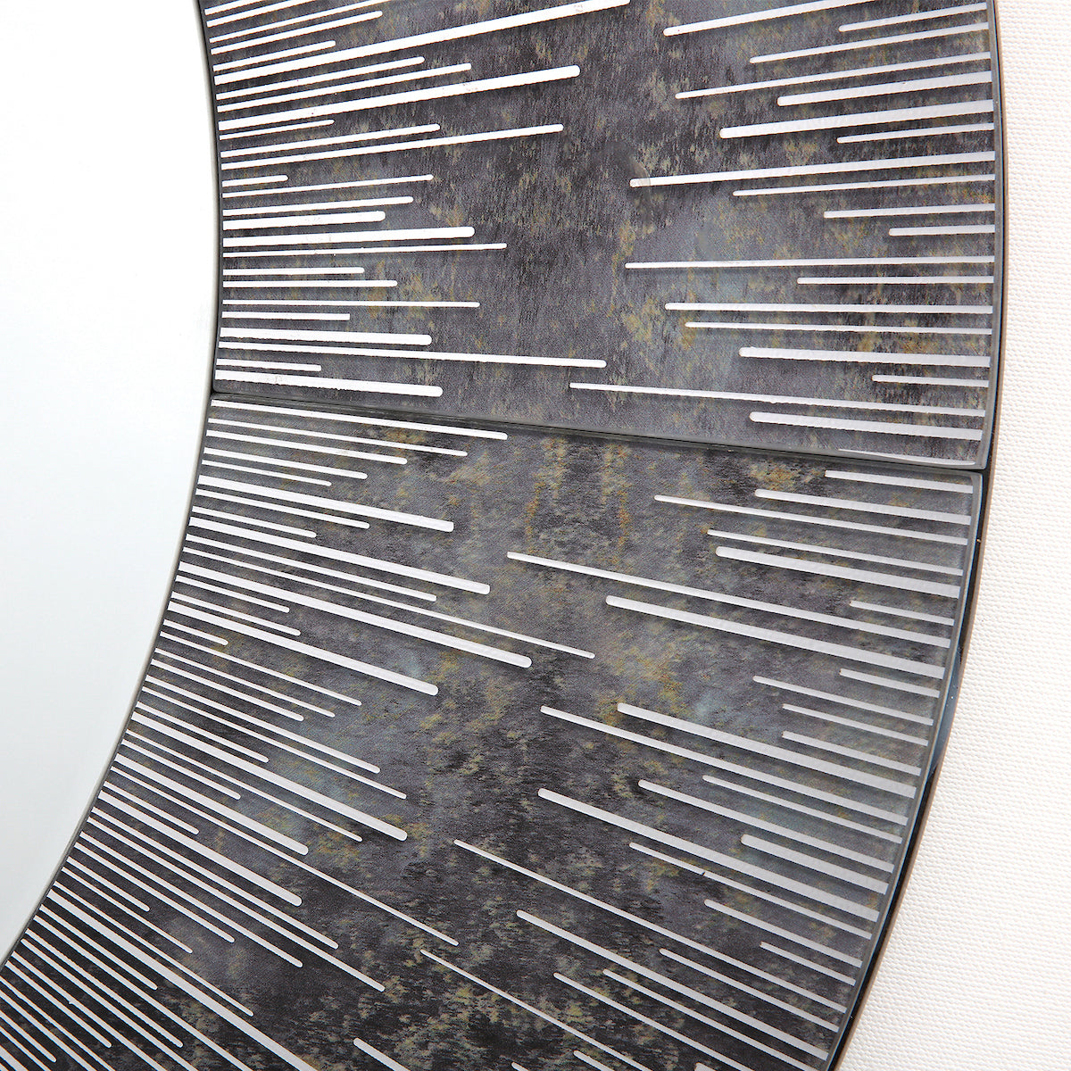 Neome Round Mirror With Purple/Grey Frame 80cm