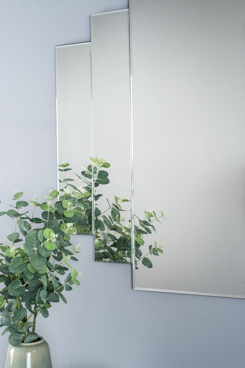 Odeon Rectangle Stepped Mirror 88 x 88cm