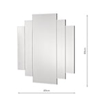 Odeon Rectangle Stepped Mirror 88 x 88cm