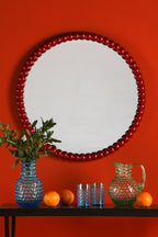 Ruan Round Mirror Red 70cm
