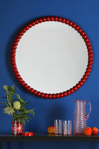Ruan Round Mirror Red 70cm