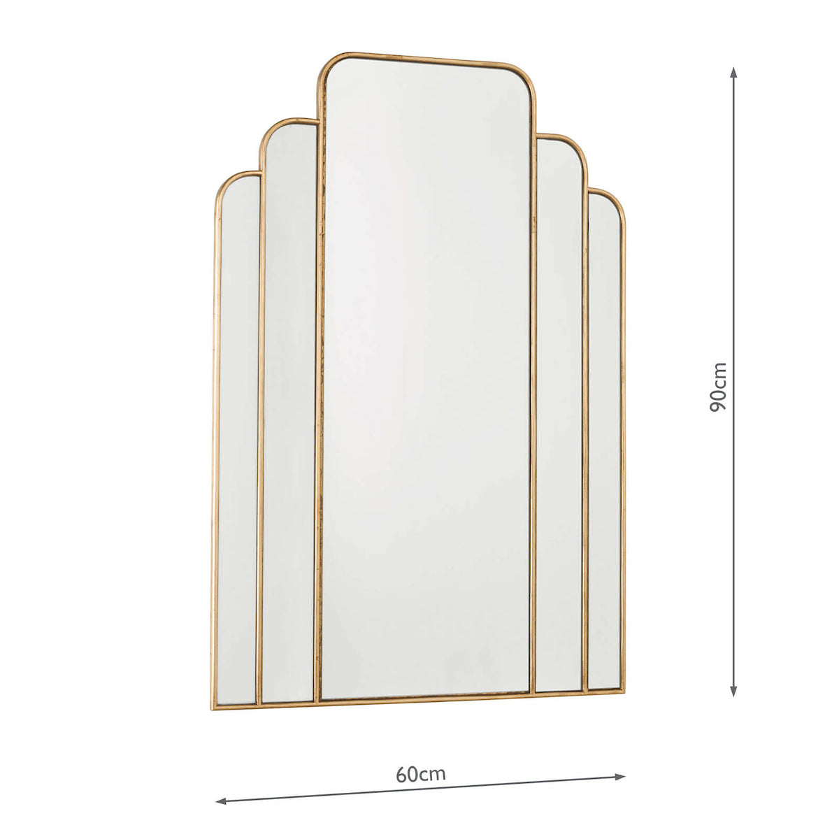Skovgaard Rectangle Mirror With Gold Detail 90 x 60cm