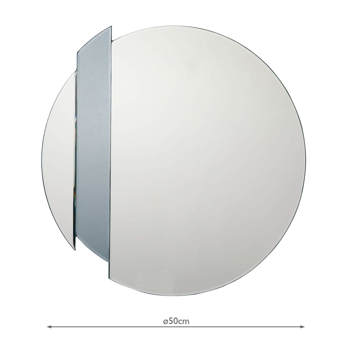 Yulia Silver And Smoked Mirror 50cm
