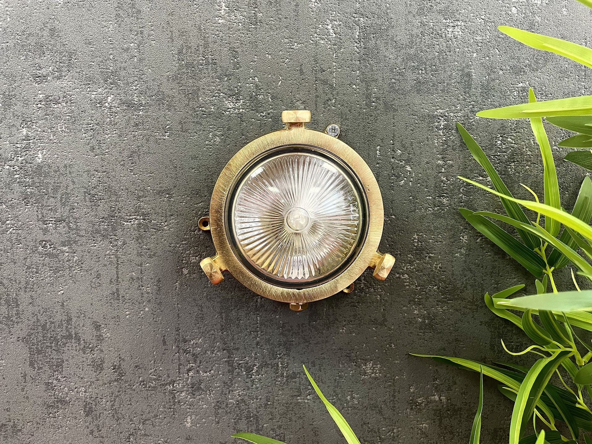 Plain Mini Porthole Bulkhead Raw Brass