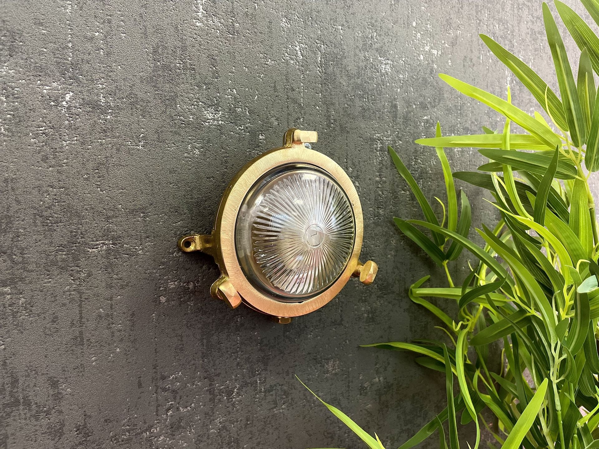 Plain Mini Porthole Bulkhead Raw Brass