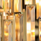 Viviana 15lt Champagne Crystal Pendant Gold Effect Plate