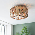 Mathias Light Bamboo Flush Mount Ceiling Light