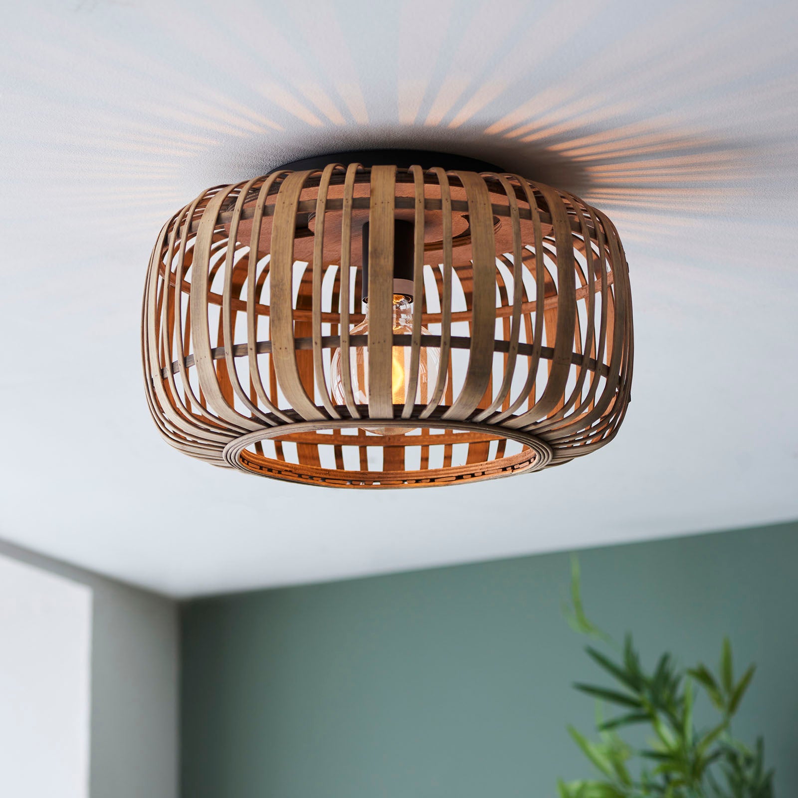 Mathias Light Bamboo Flush Mount Ceiling Light