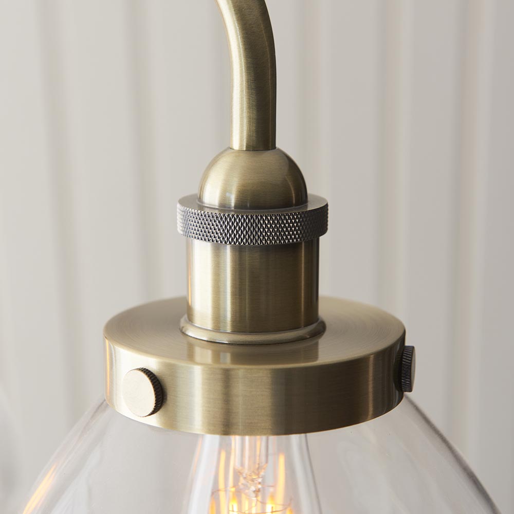Hansen 3lt Linear Pendant Antique Brass