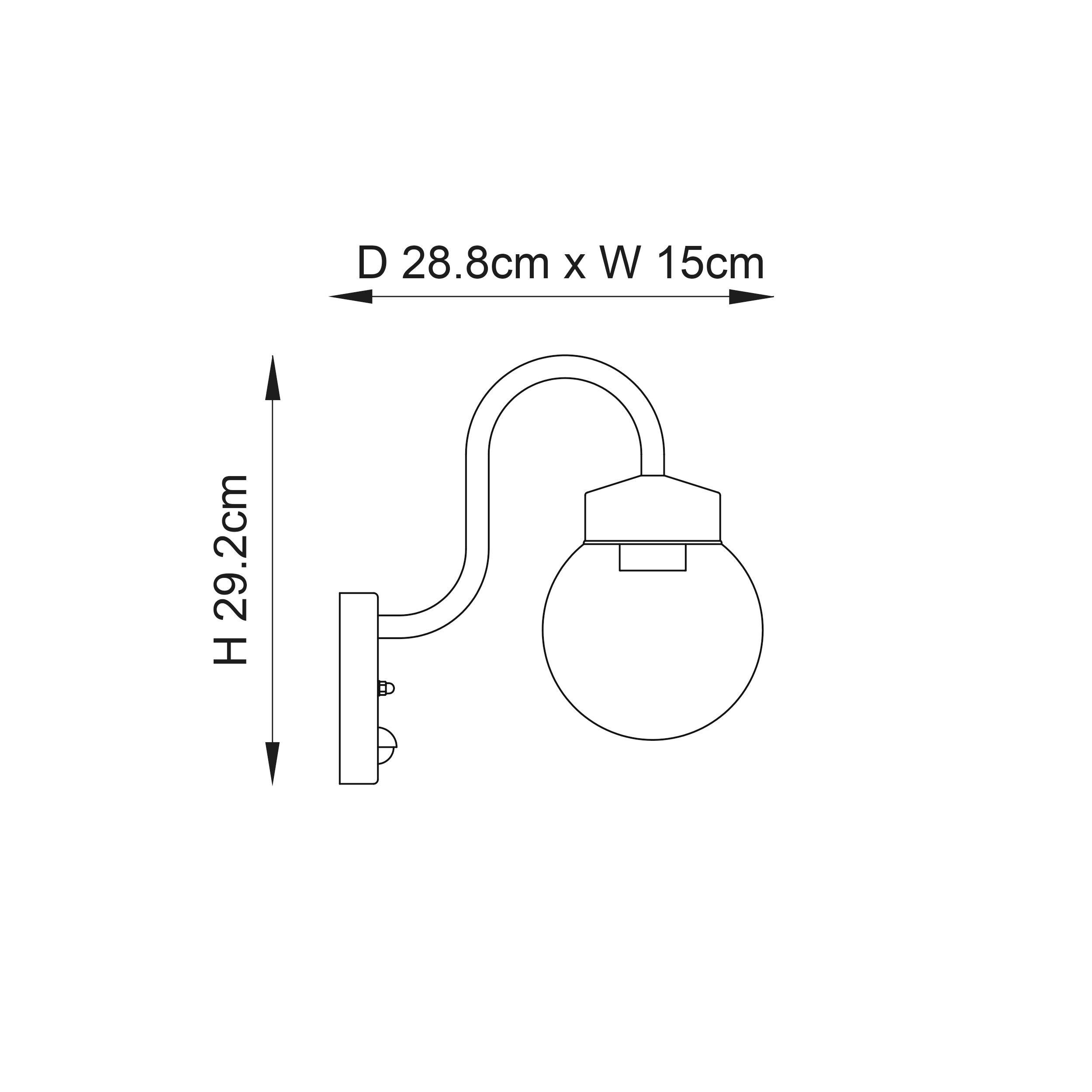Eldon 1lt Outdoor Wall PIR