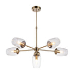 Maeve 6Lt Pendant - Antique Brass