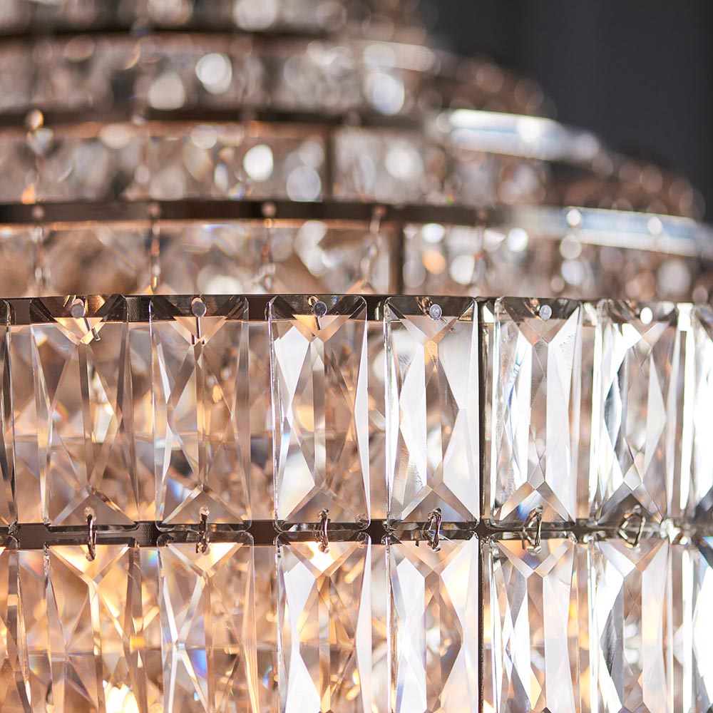 Beatrice 7 Light Tiered Pendant - Chrome