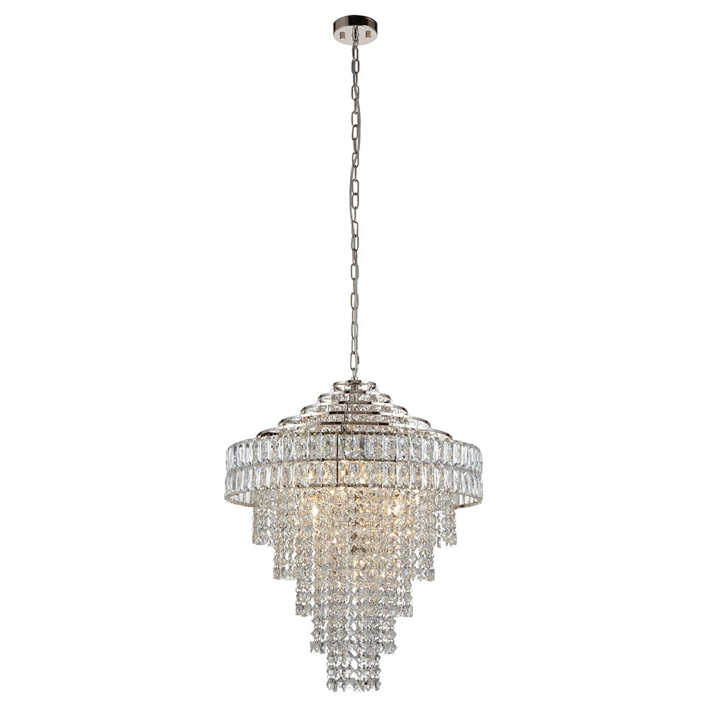 Beatrice 7 Light Tiered Pendant - Chrome