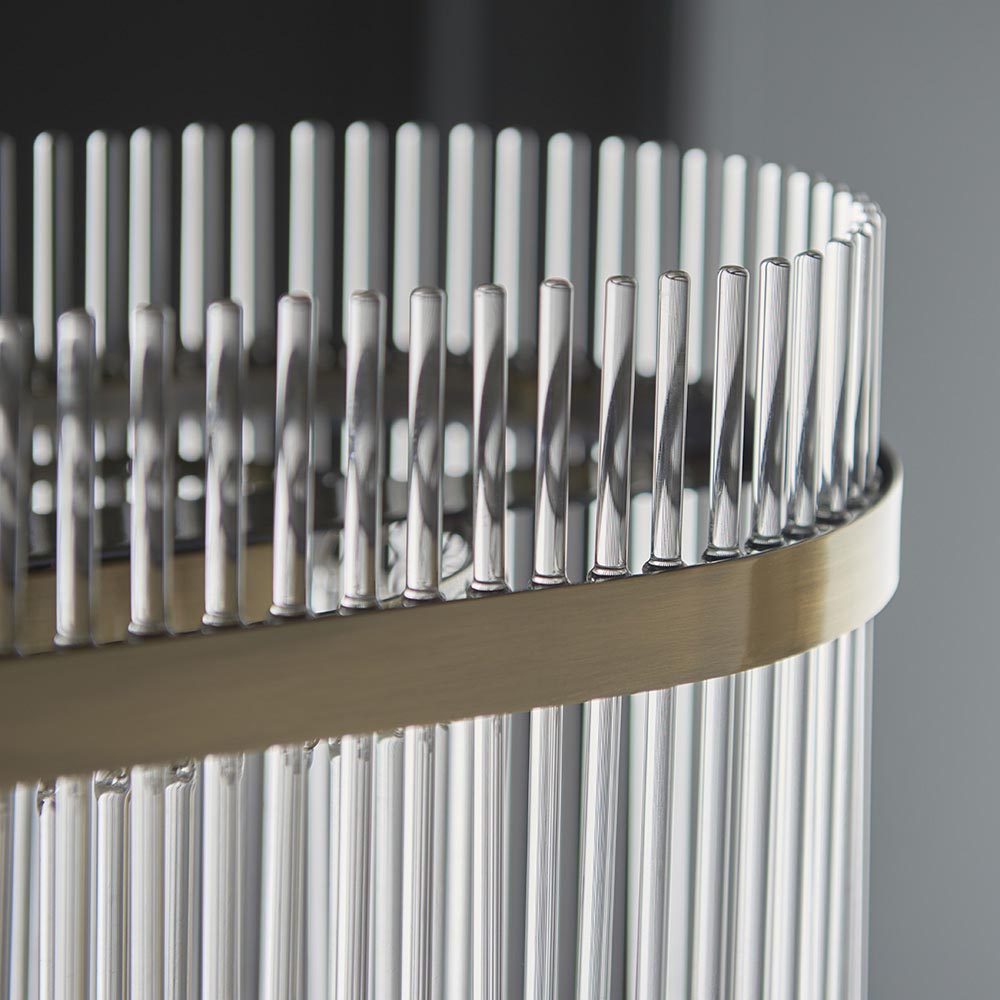 Marietta 4 Light Antique Brass Bar Pendant