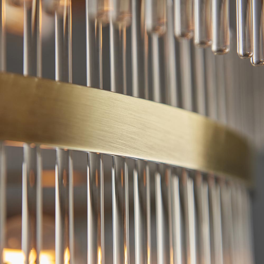 Marietta Grand 21lt Tiered Pendant Antique Brass