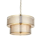 Cordero 6lt Tiered Pendant Gold Effect