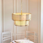 Cordero 6lt Tiered Pendant Gold Effect