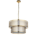 Cordero 6lt Tiered Pendant Gold Effect