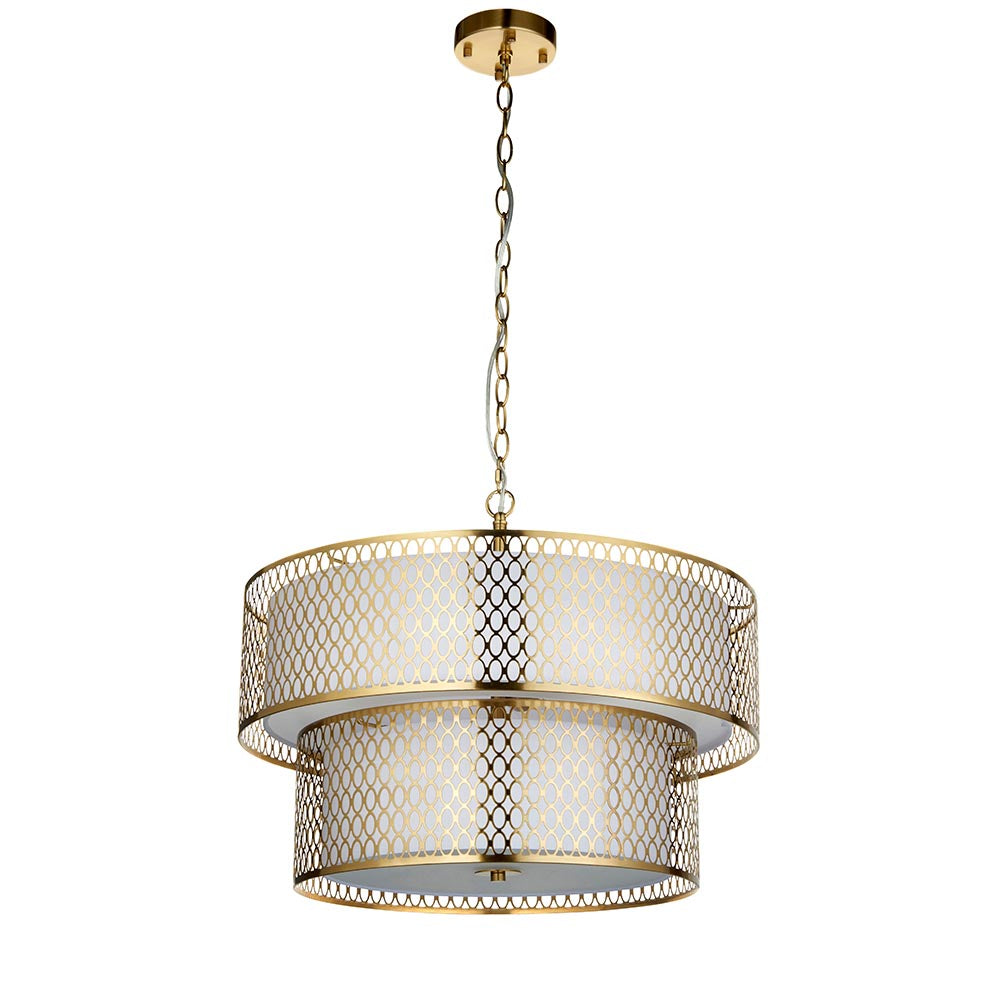 Cordero 6lt Tiered Pendant Gold Effect