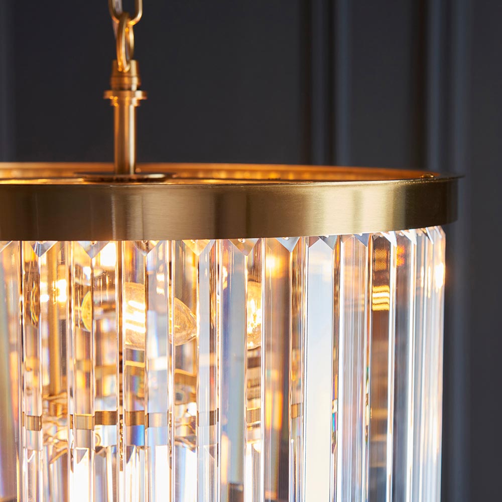 Conaston 4 Light Pendant Aged Brass