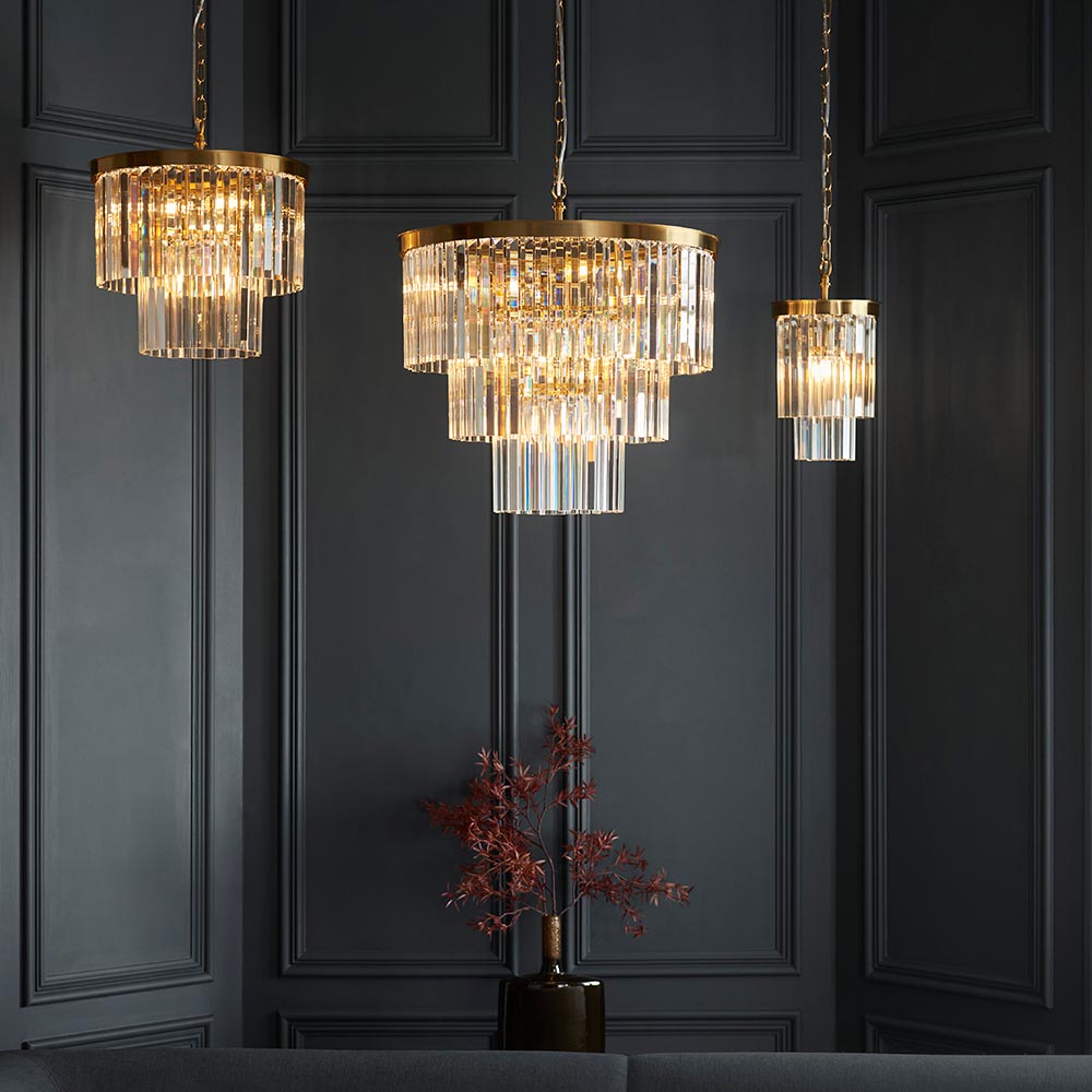 Conaston 4 Light Pendant Aged Brass