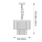 Conaston 4 Light Pendant Aged Brass