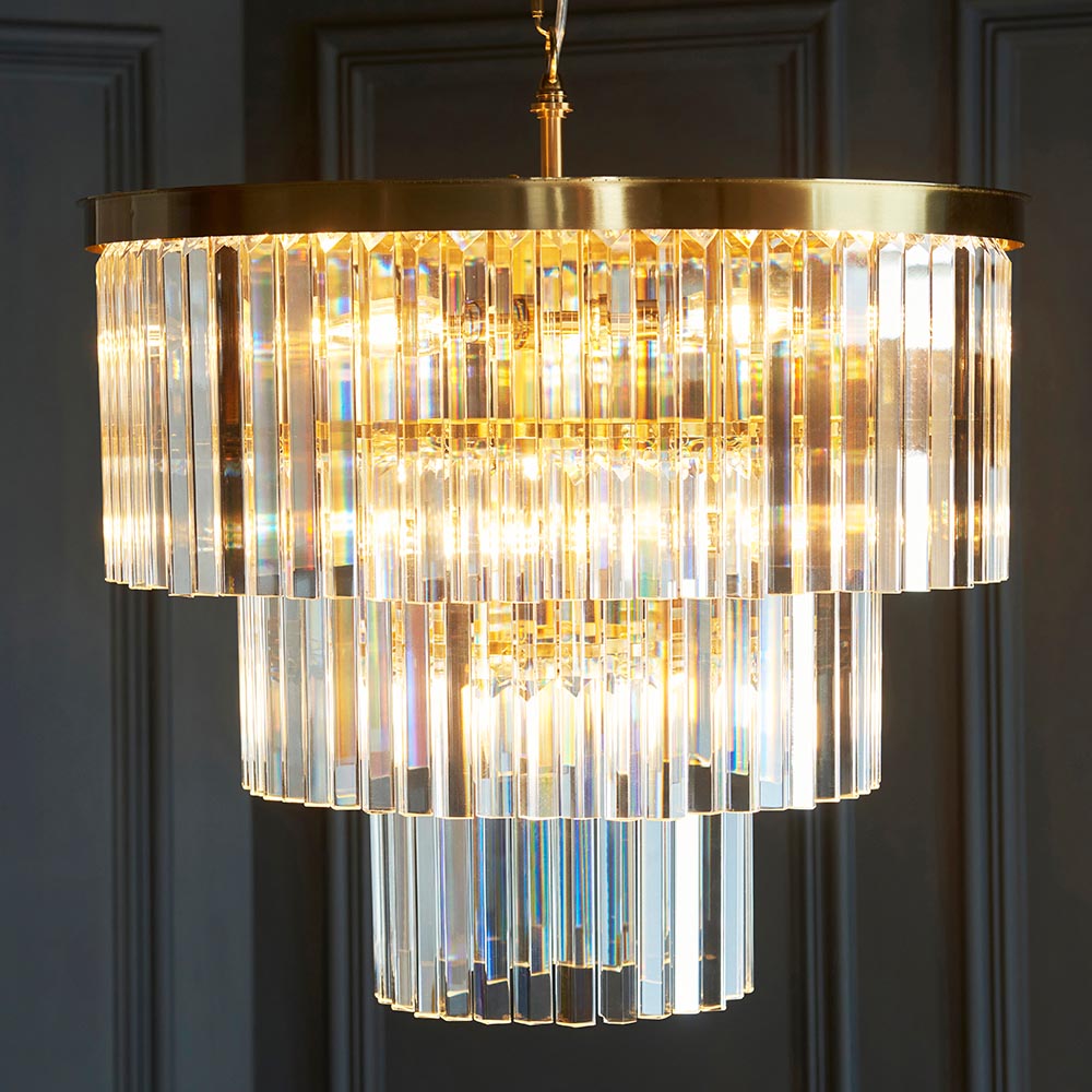 Conaston 7 Light Pendant Aged Brass
