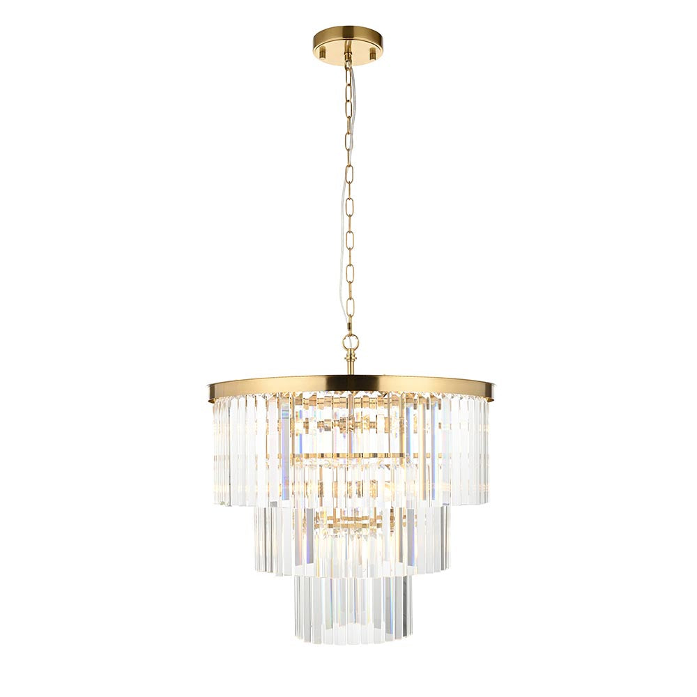 Conaston 7 Light Pendant Aged Brass