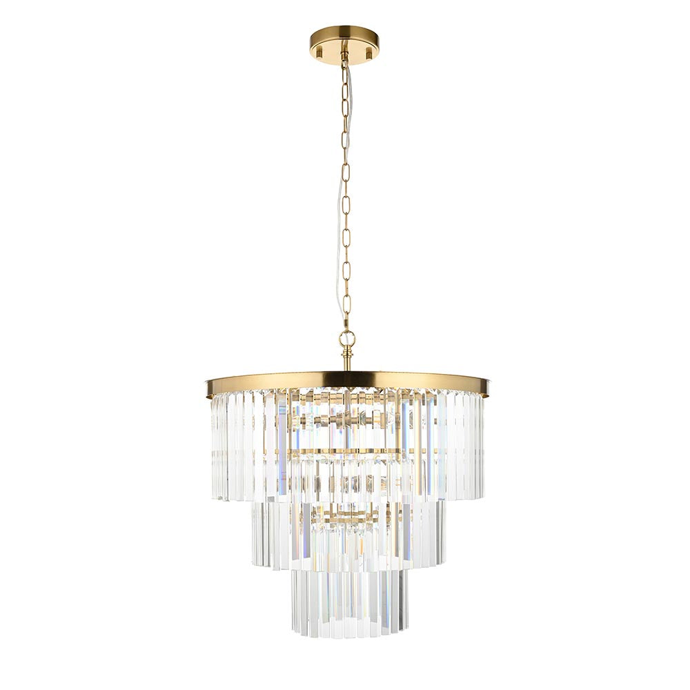 Conaston 7 Light Pendant Aged Brass