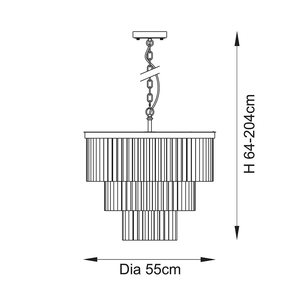 Conaston 7 Light Pendant Aged Brass