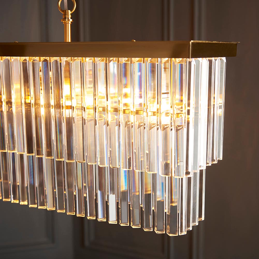 Conaston Aged Brass 4 Light Bar Pendant